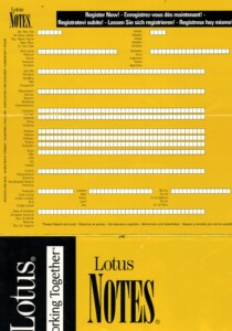 INECO Lotus Notes Registration Form